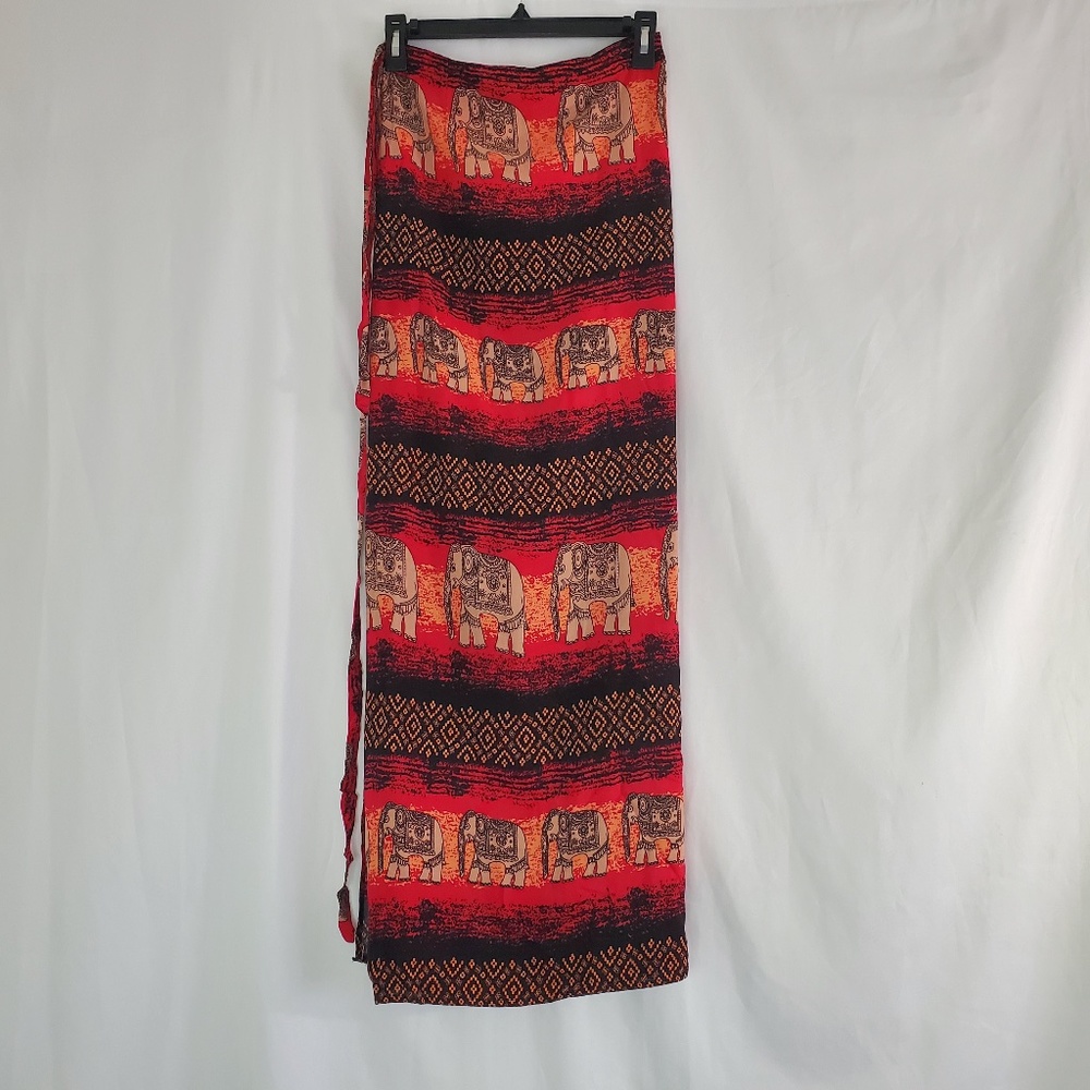 Paradise Collection Elephants Print Wrap Skirt